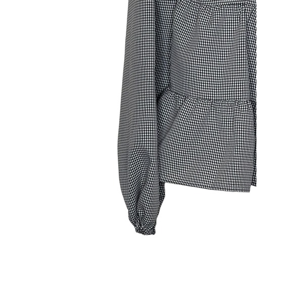 Hyfve Women's Top Square Neck Puff Sleeves Long Sleeve Elastic Wrists Small NWOT - Picture 4 of 10